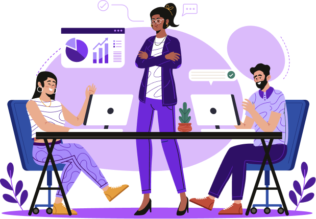 Team working illustration